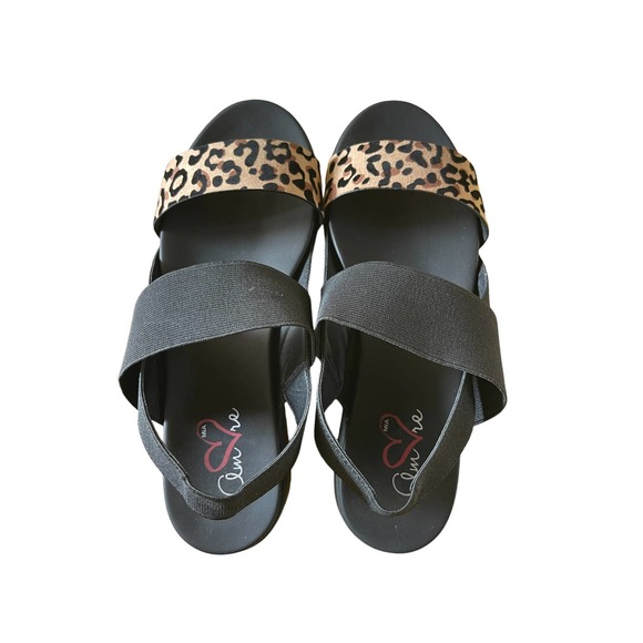 Mia Amore Womens Black Cheetah Print Platform Sandals Size US 8 - Picture 7 of 7